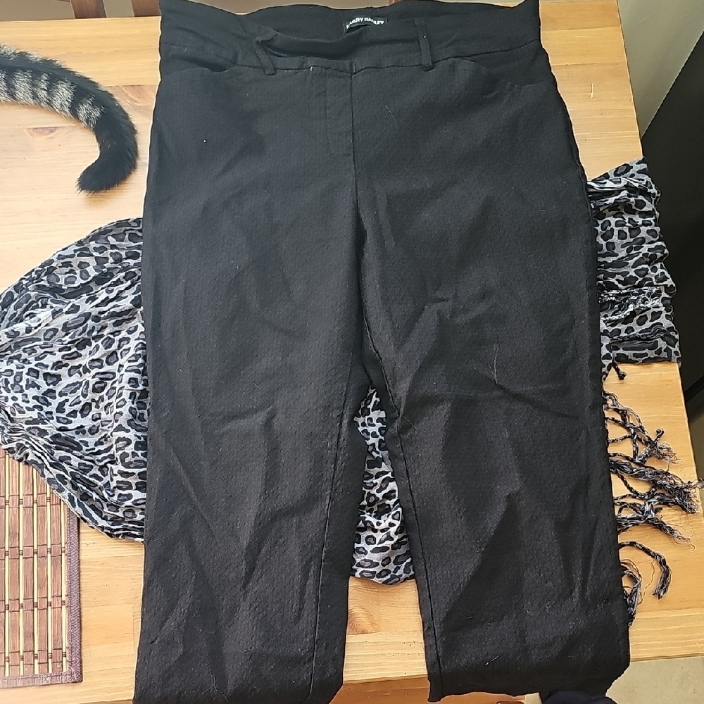 Sleek Black Corduroy Pants with Tapered Fit